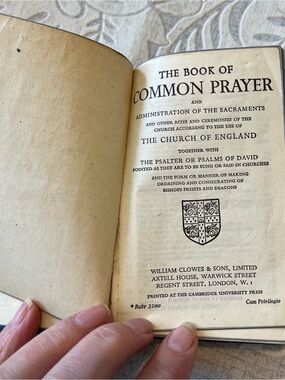 The Book of Common Prayer Hymns and Psalms c. 1942